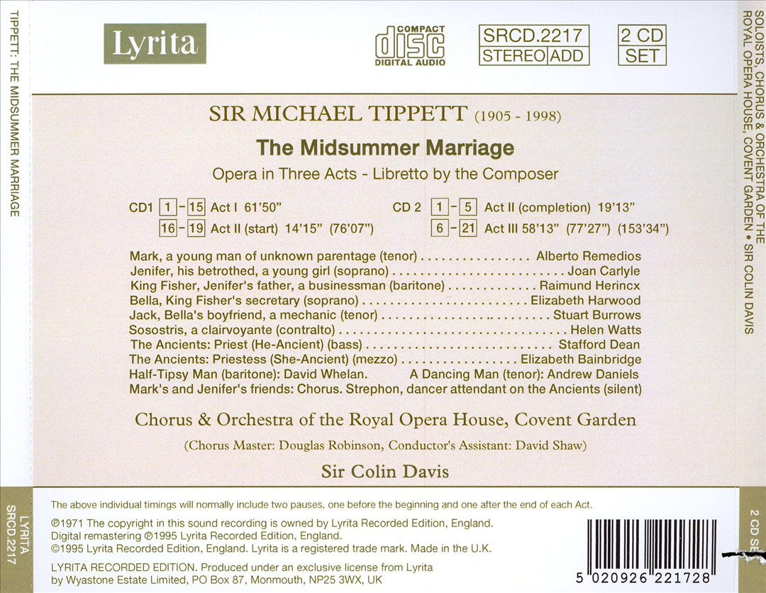 Tippett: The Midsummer Marriage cover art