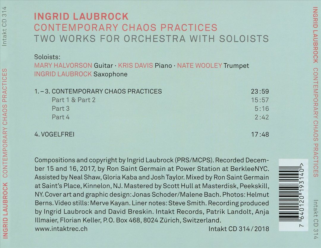 Ingrid Laubrock: Contemporary Chaos Practices cover art