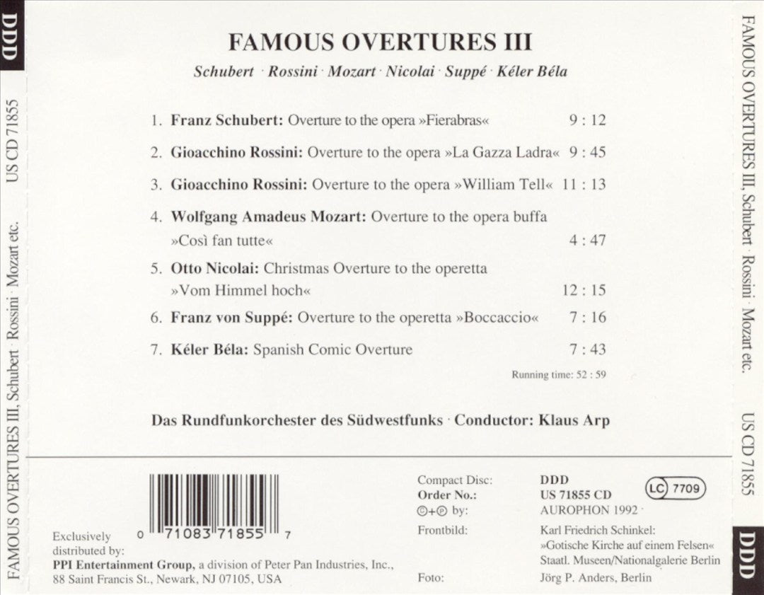 Famous Overtures, Vol. 3 cover art