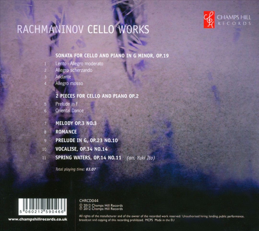 Rachmaninov: Cello Works cover art