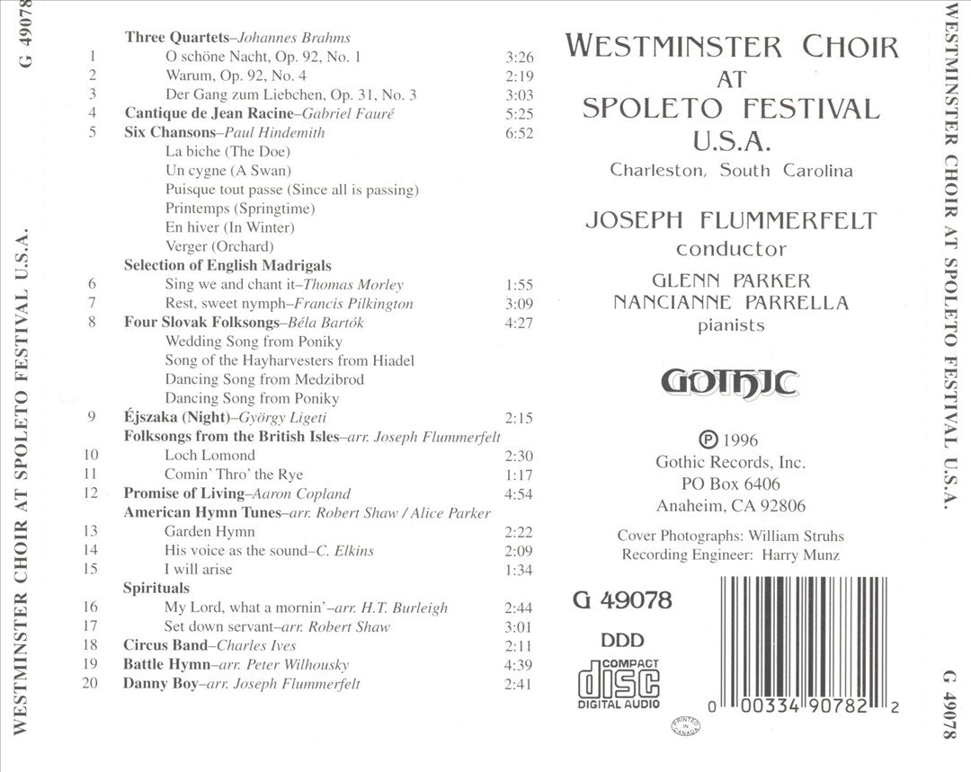 Westminster Choir at Spoleto Festival U.S.A. cover art