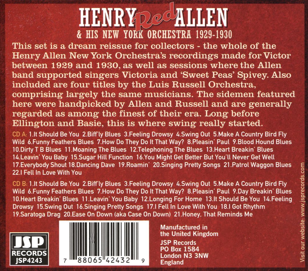 And His New York Orchestra, 1929-1930 cover art