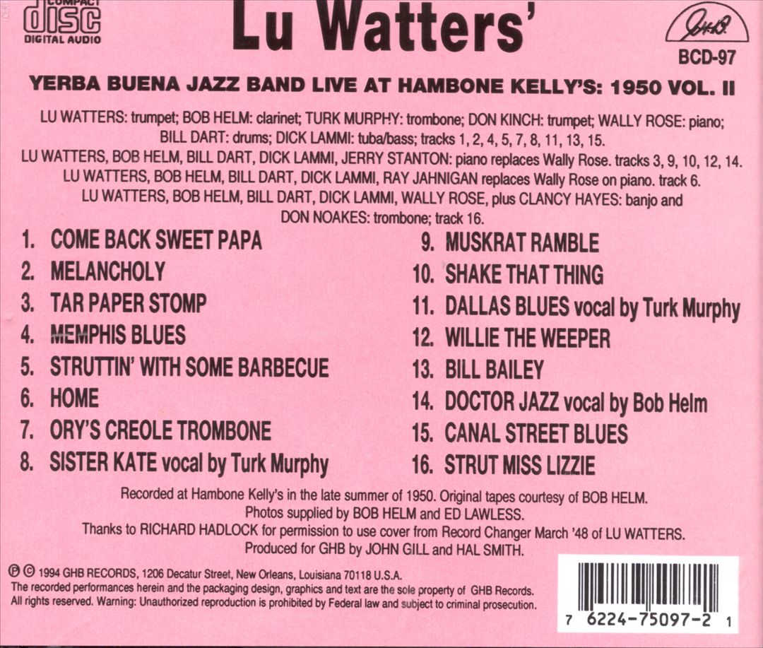 Live at Hambone Kelly's, Vol. 2 cover art