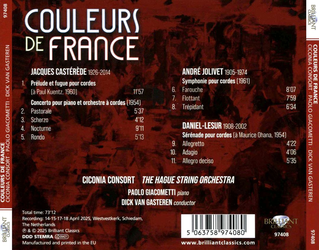 Couleurs de France cover art