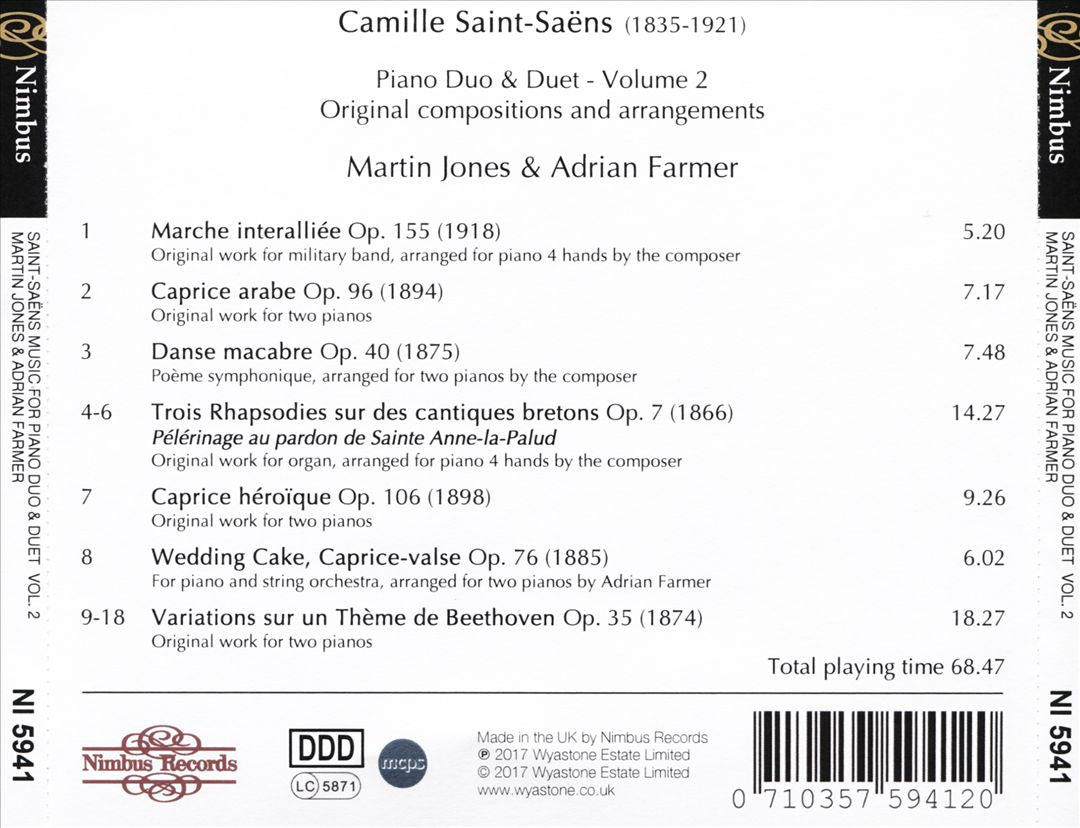 Saint-Saëns: Music for Piano Duo and Duet, Vol. 2 cover art