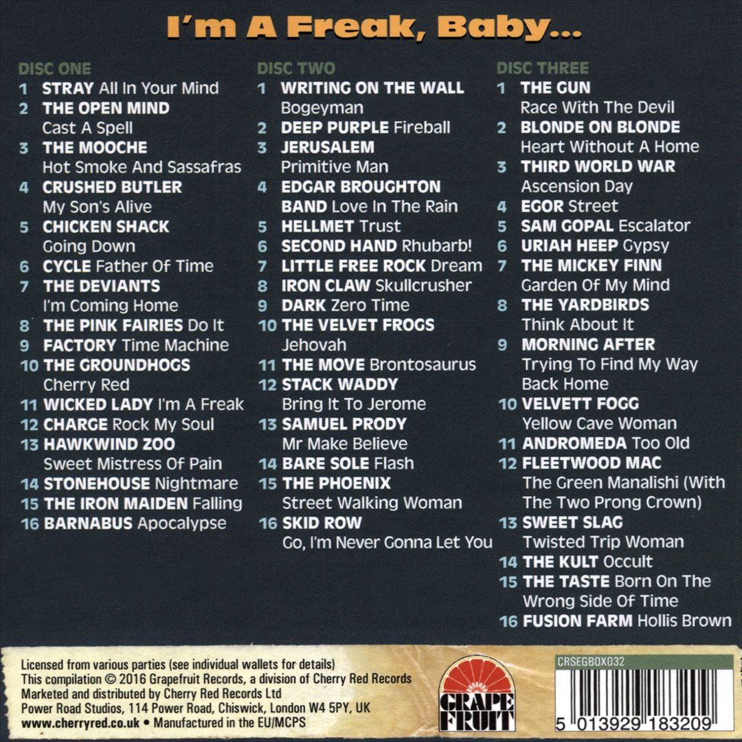 I'm a Freak Baby: A Journey Through the British Heavy Psych & Hard Rock Underground Scene 1968-1972 cover art
