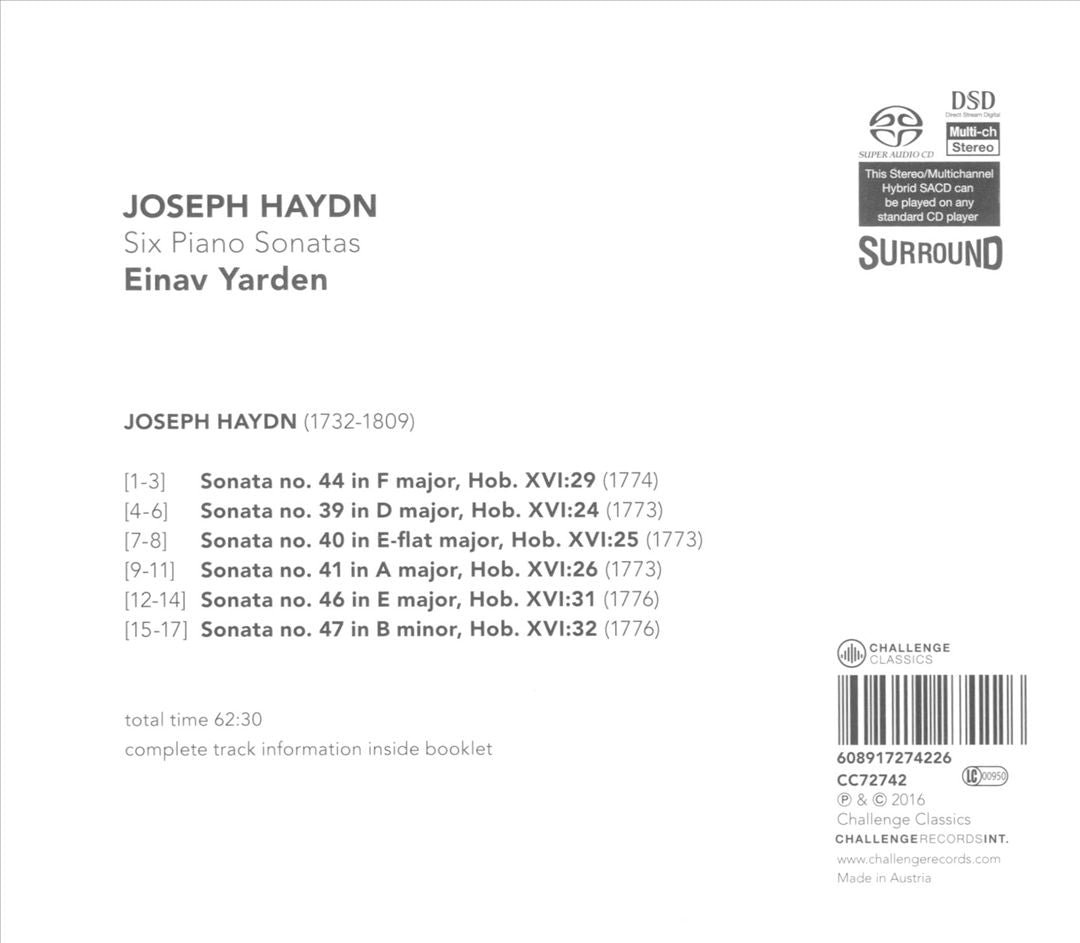Joseph Haydn: Six Piano Sonatas cover art
