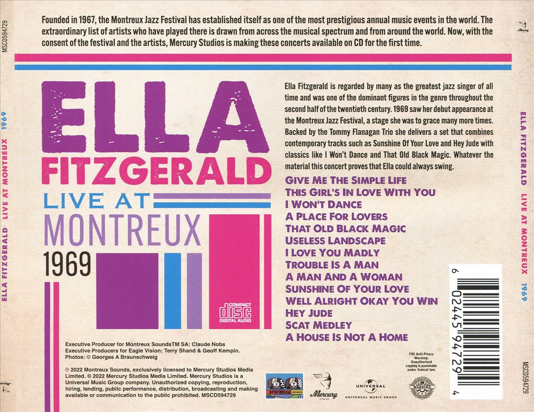 Live at Montreux 1969 cover art