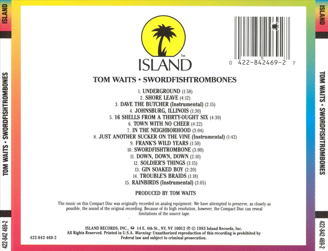 Swordfishtrombones cover art
