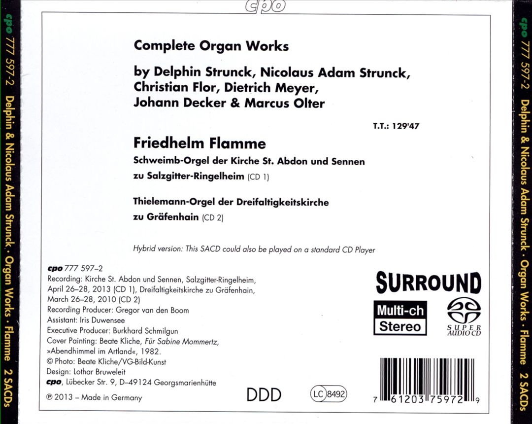 Delphin Strunck, Nicolaus Adam Strunck: Complete Organ Works cover art