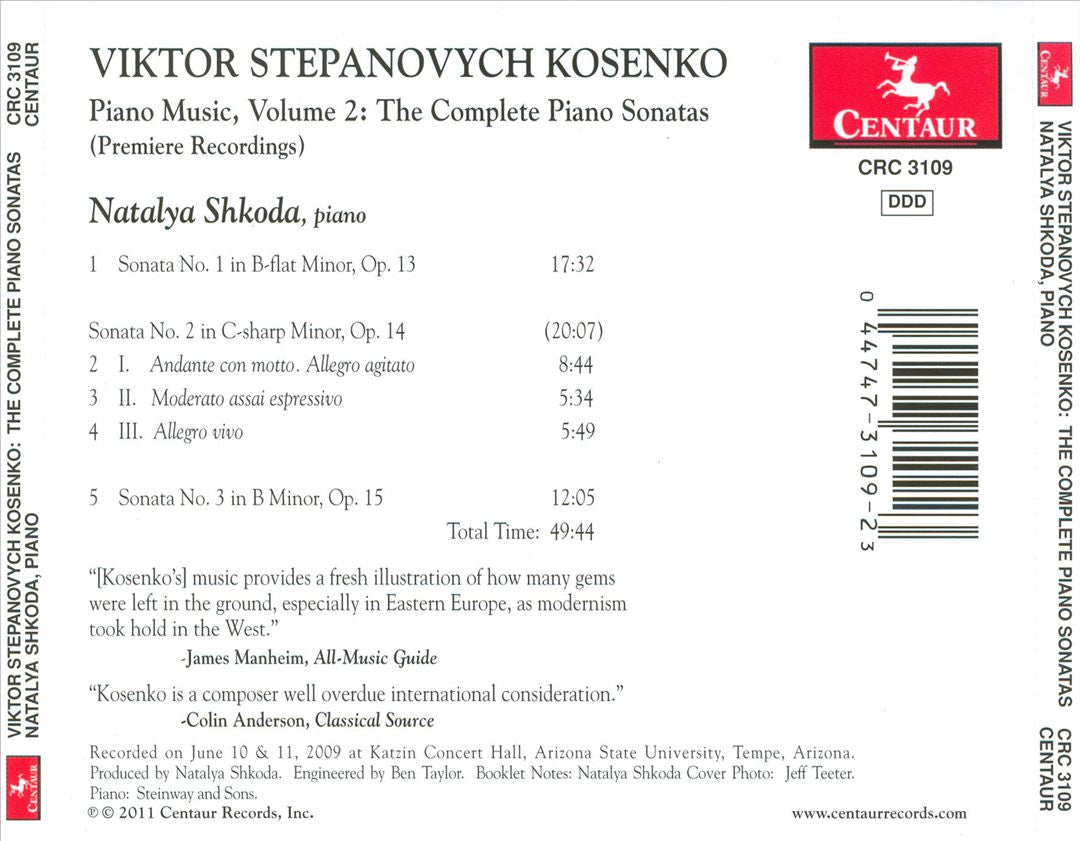 Viktor Stepanovych Kosenko: Piano Music, Vol. 2 cover art
