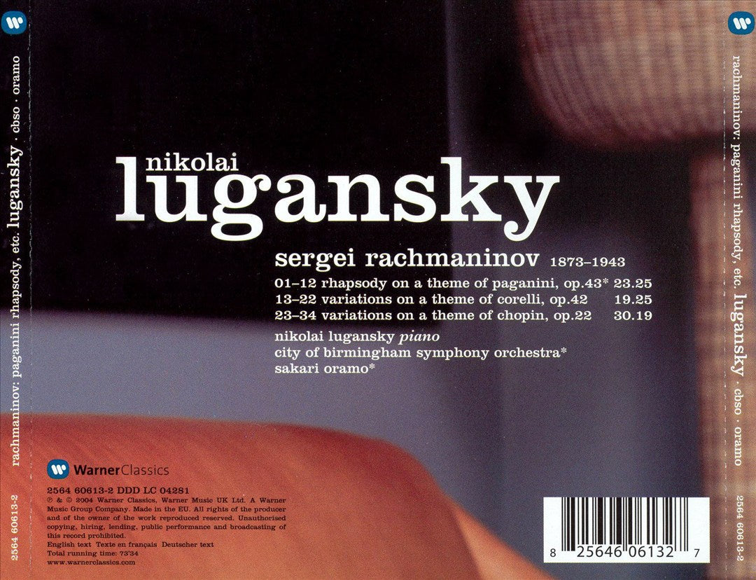 Rachmaninov: Rhapsody on a Theme of Paganini; Variations on a Theme of Chopin cover art