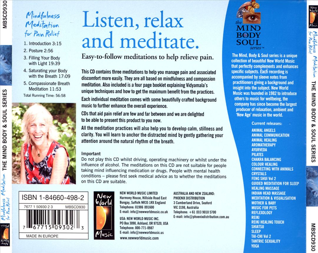 Mindfulness Meditaion for Pain Relief cover art