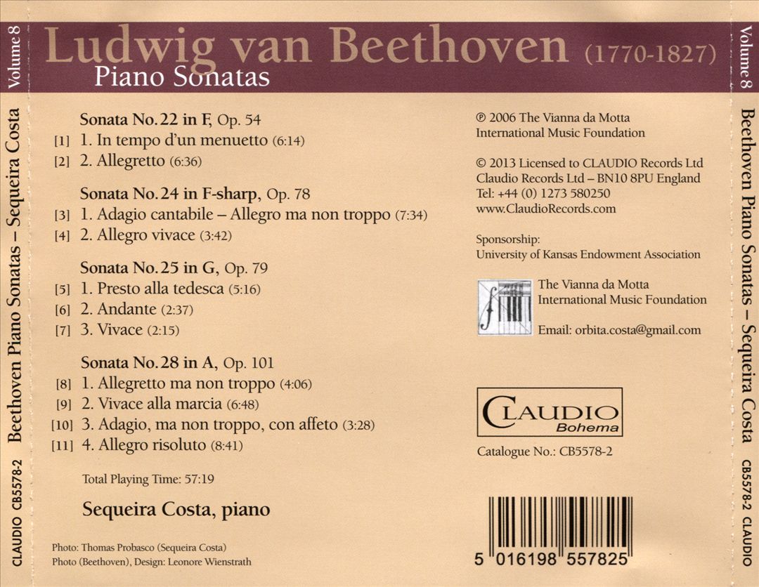 Beethoven: Piano Sonatas, Vol. 8 cover art