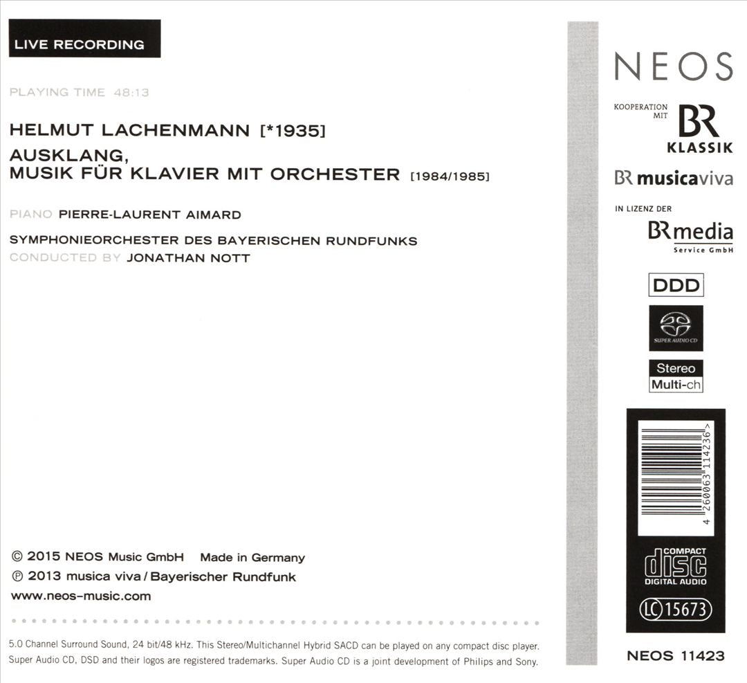 Helmut Lachenmann: Ausklang, Musik für Klavier mit Orchester cover art