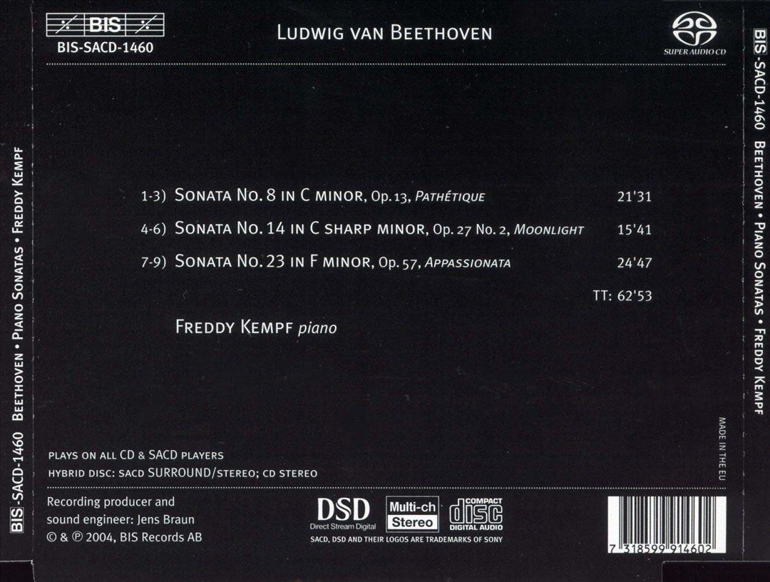 Beethoven Sonatas - Pathétique, Moonlight, Appassionata cover art