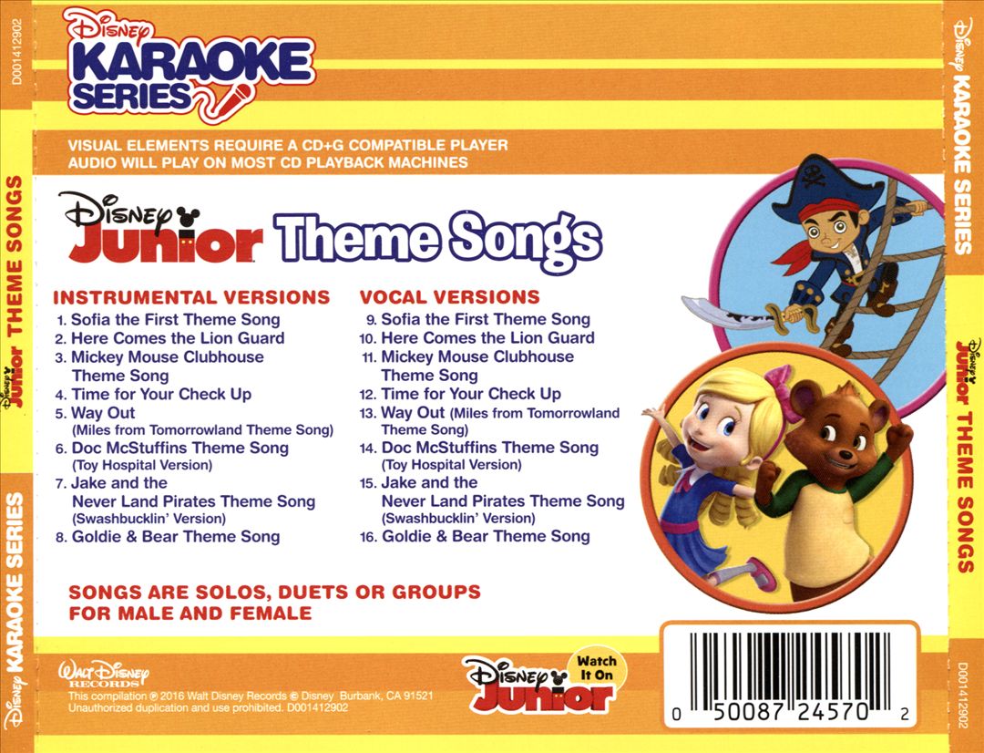 Disney Karaoke Series: Disney Junior Theme Songs cover art