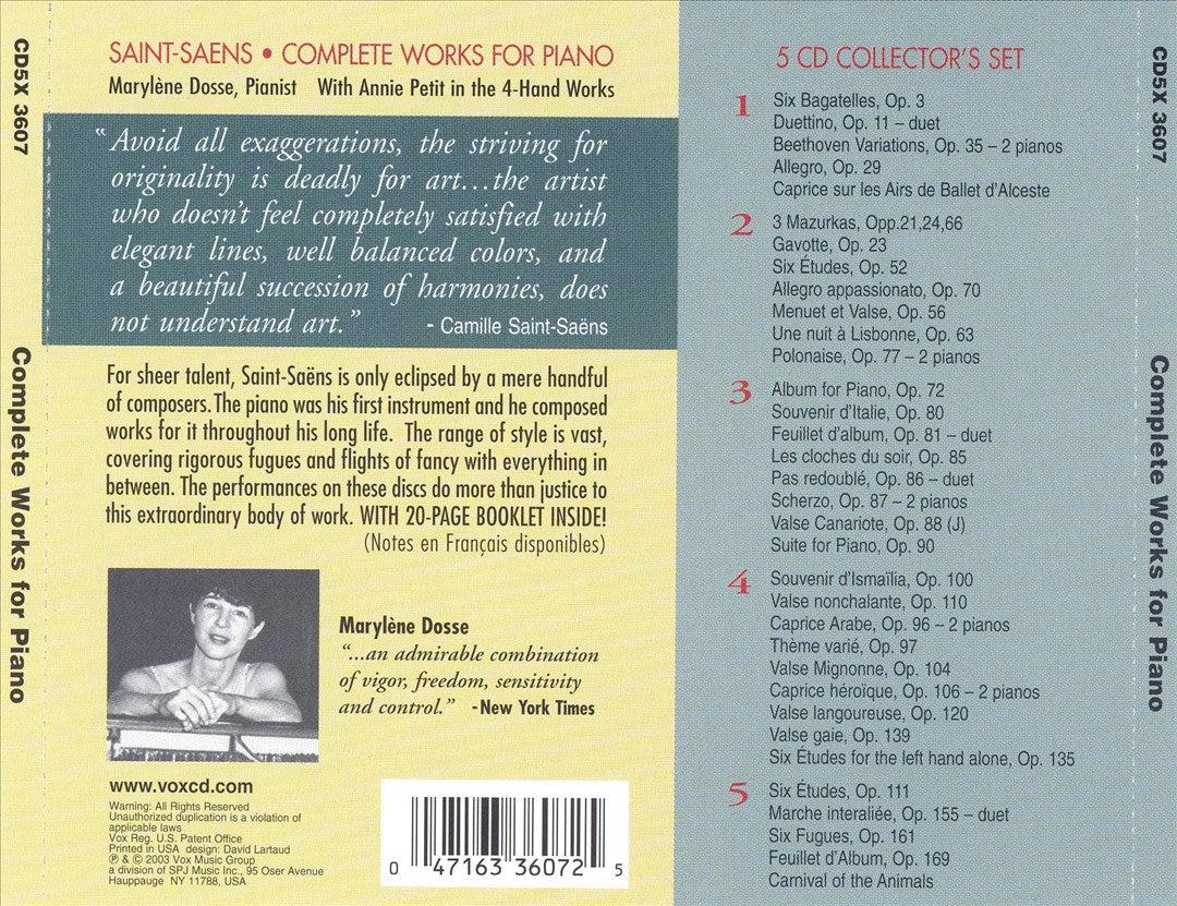 Saint-Saëns: Complete Works for Piano cover art