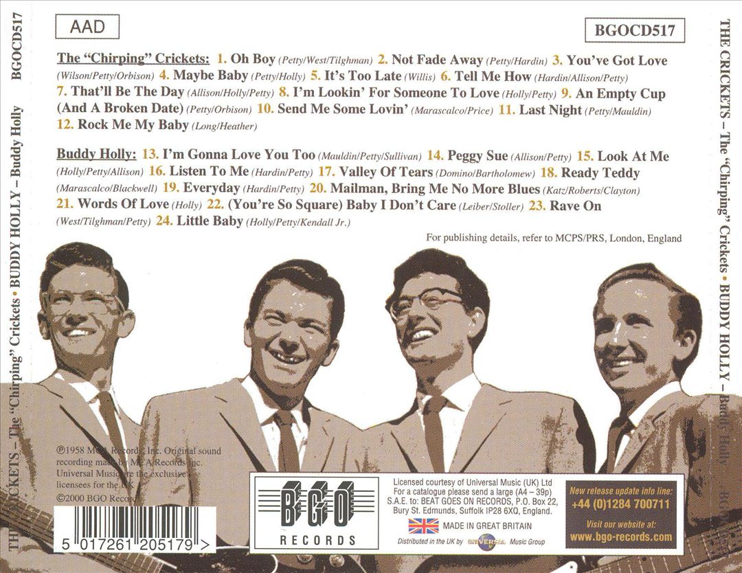"Chirping" Crickets/Buddy Holly cover art