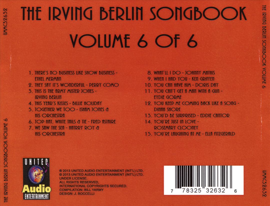 Irving Berlin Songbook, Vol. 6 cover art