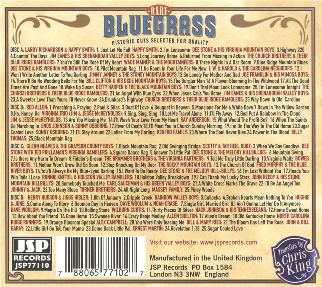 Bluegrass: Independent Label Sides 1951-1954 cover art