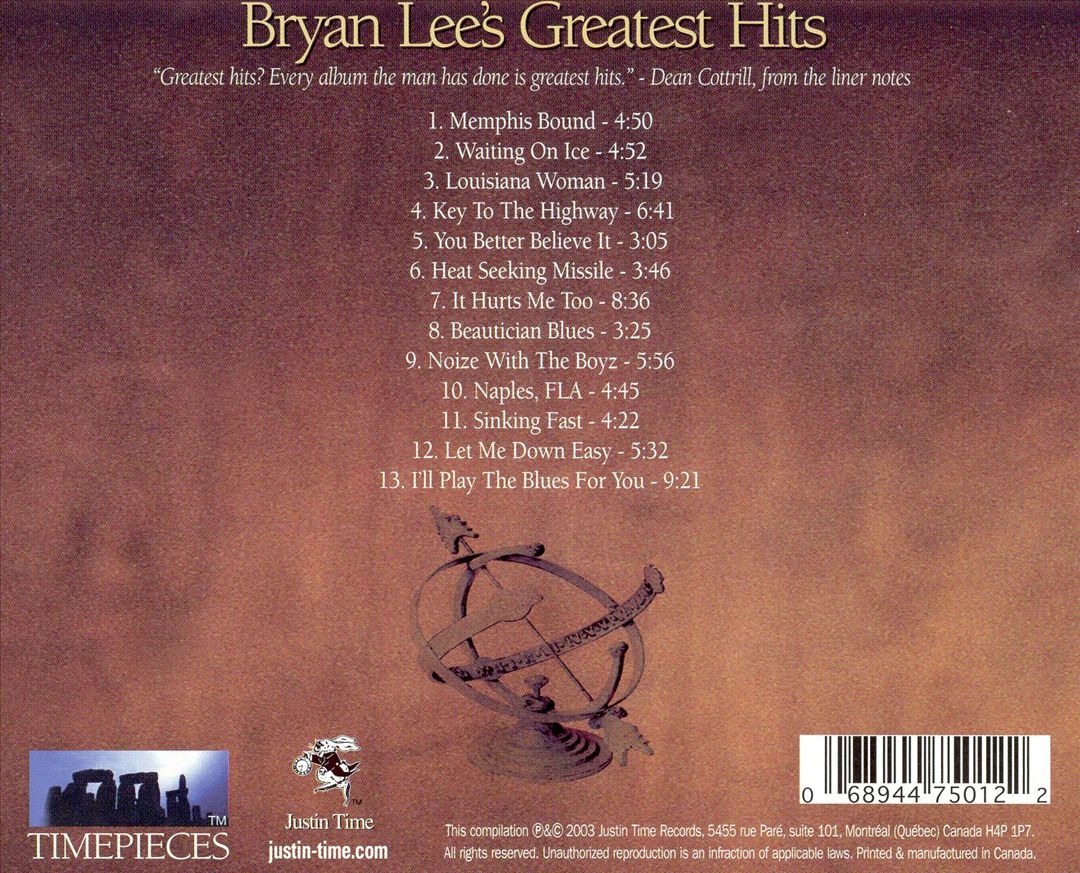 Bryan Lee's Greatest Hits cover art