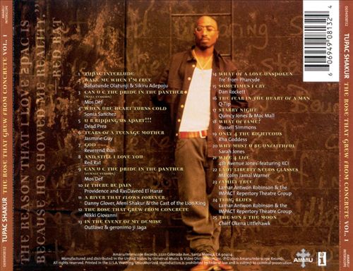 Tupac Shakur: The Rose That Grew from Concrete, Vol. 1 cover art
