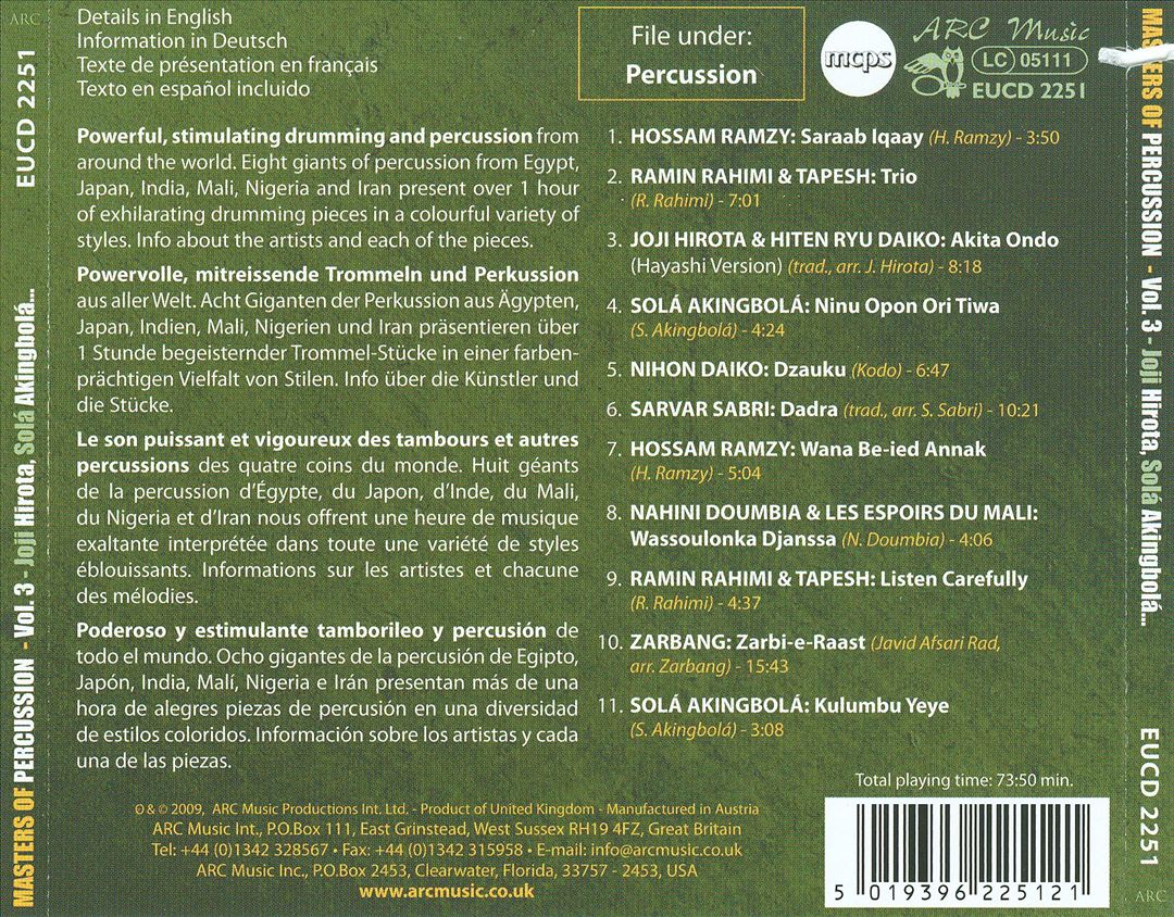 Masters of Percussion, Vol. 3 cover art