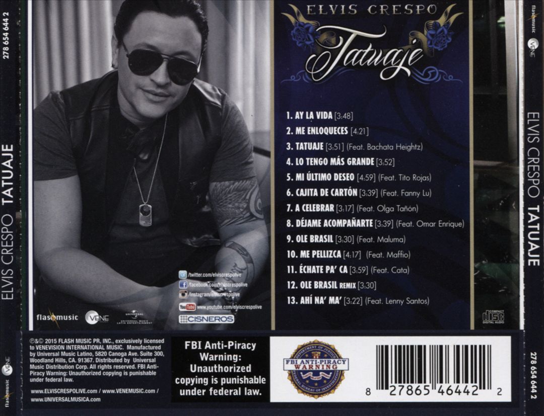 Tatuaje cover art