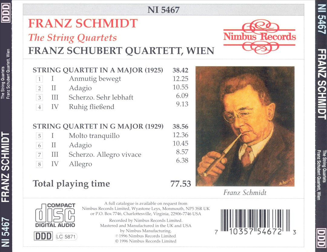 Franz Schmidt: The String Quartets cover art