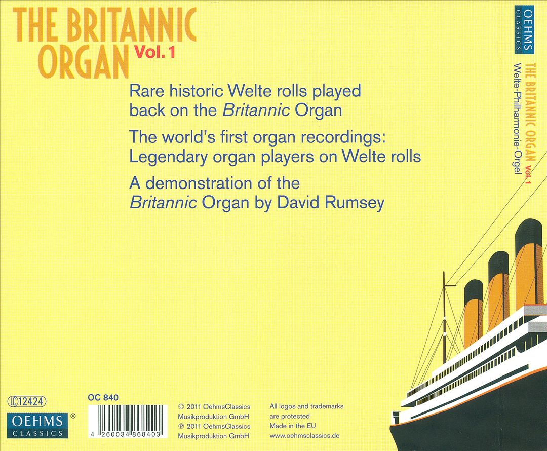 Britannic Organ, Vol. 1 cover art
