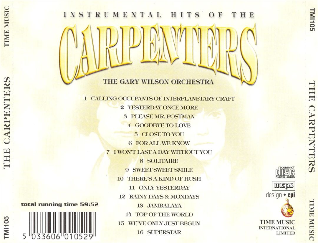 Instrumental Hits of the Carpenters cover art