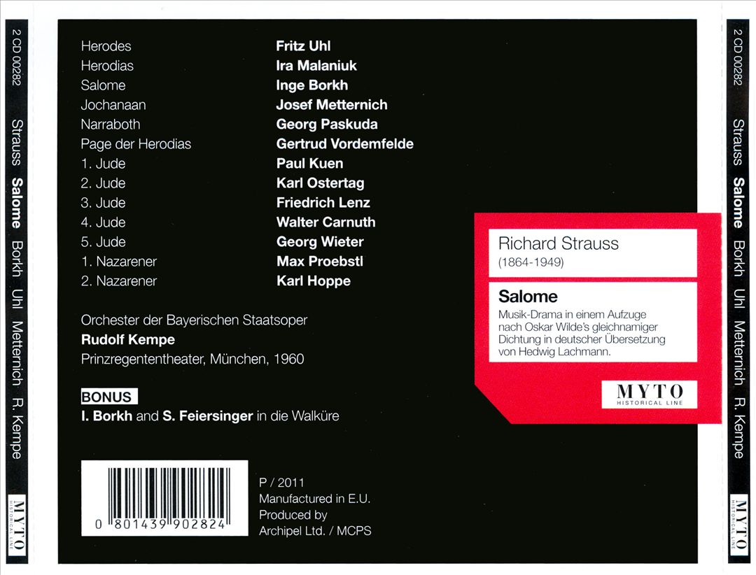 Richard Strauss: Salome cover art