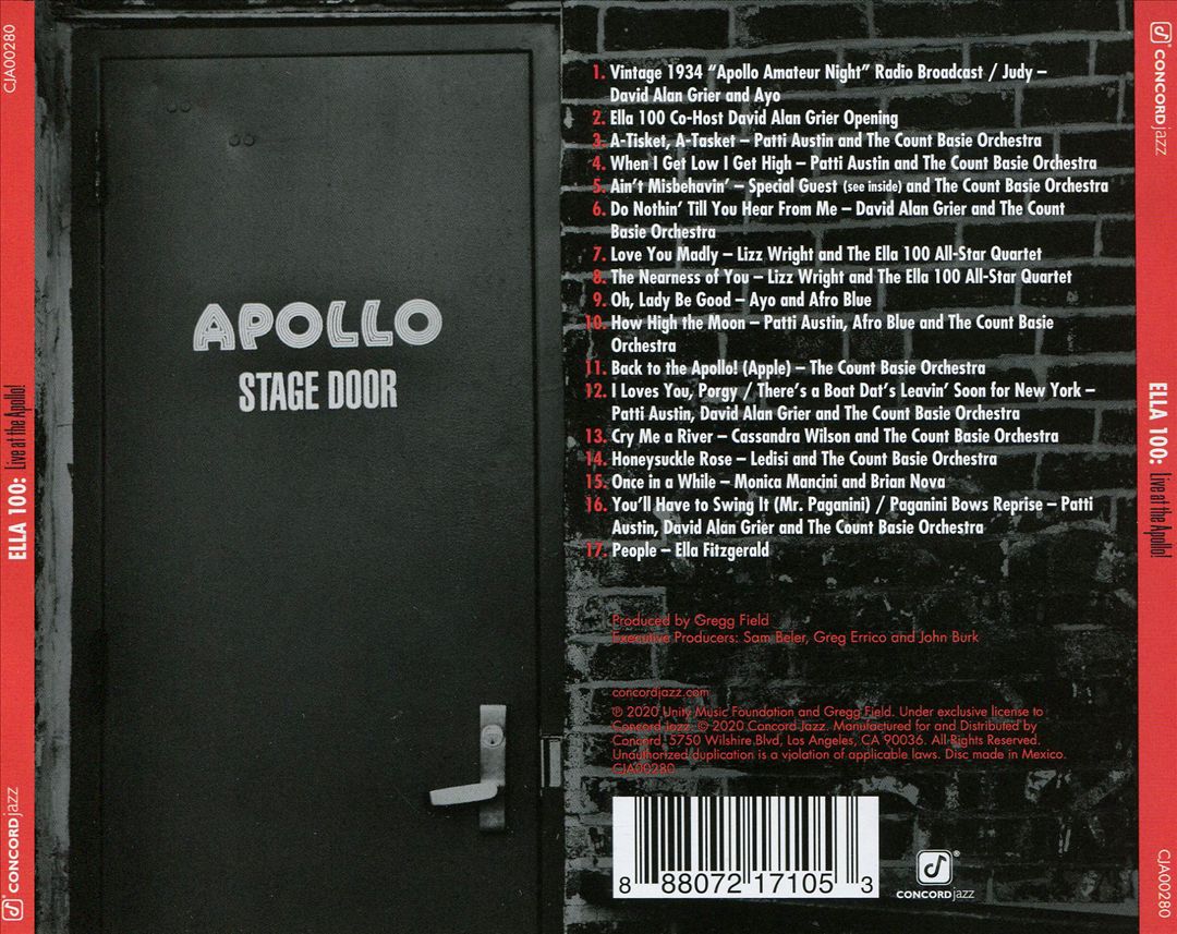 Ella 100: Live at the Apollo! cover art