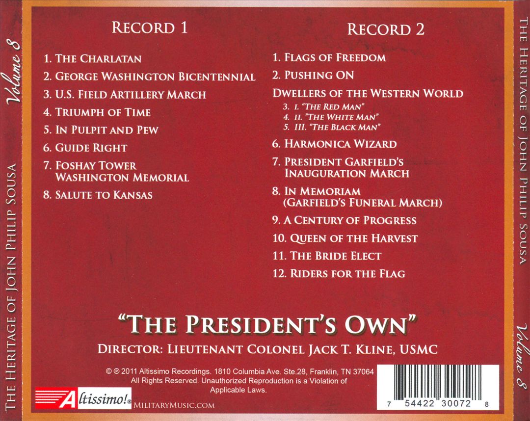 Heritage of John Philip Sousa, Vol. 8 cover art