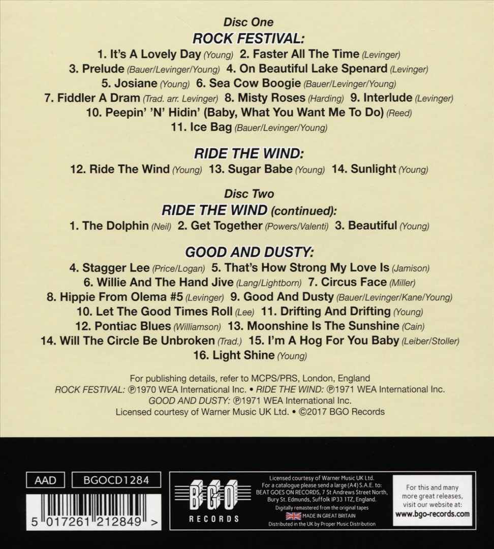 Rock Festival/Ride the Wind/Good & Dusty cover art
