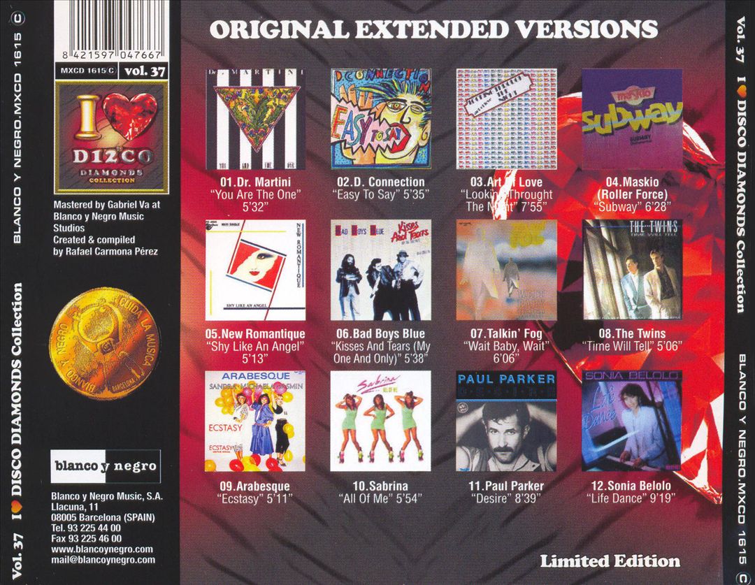 I Love Disco Diamonds, Vol. 37 cover art