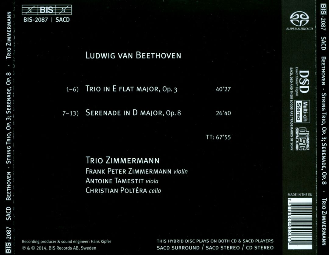 Beethoven: String Trio; Serenade cover art