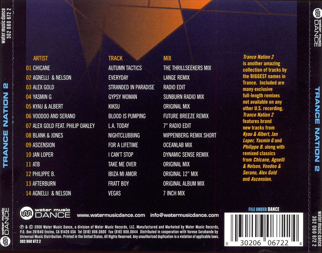 Trance Nation, Vol. 2 cover art