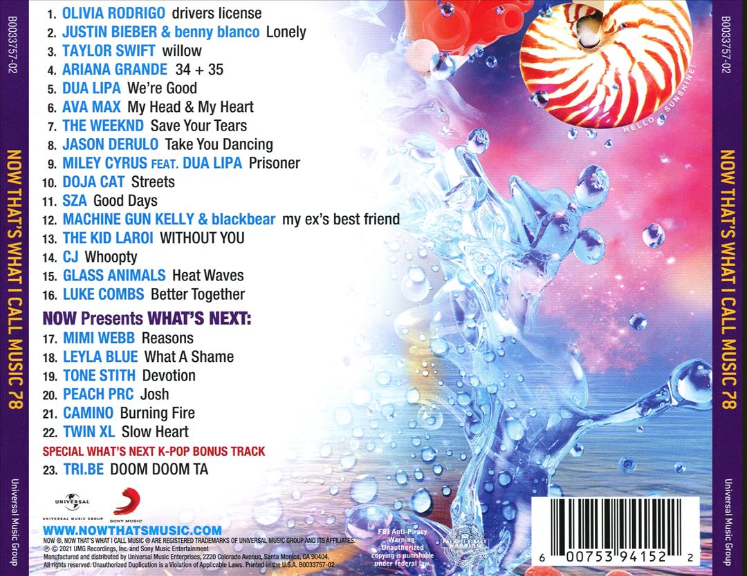 Now That's What I Call Music!, Vol. 78 cover art