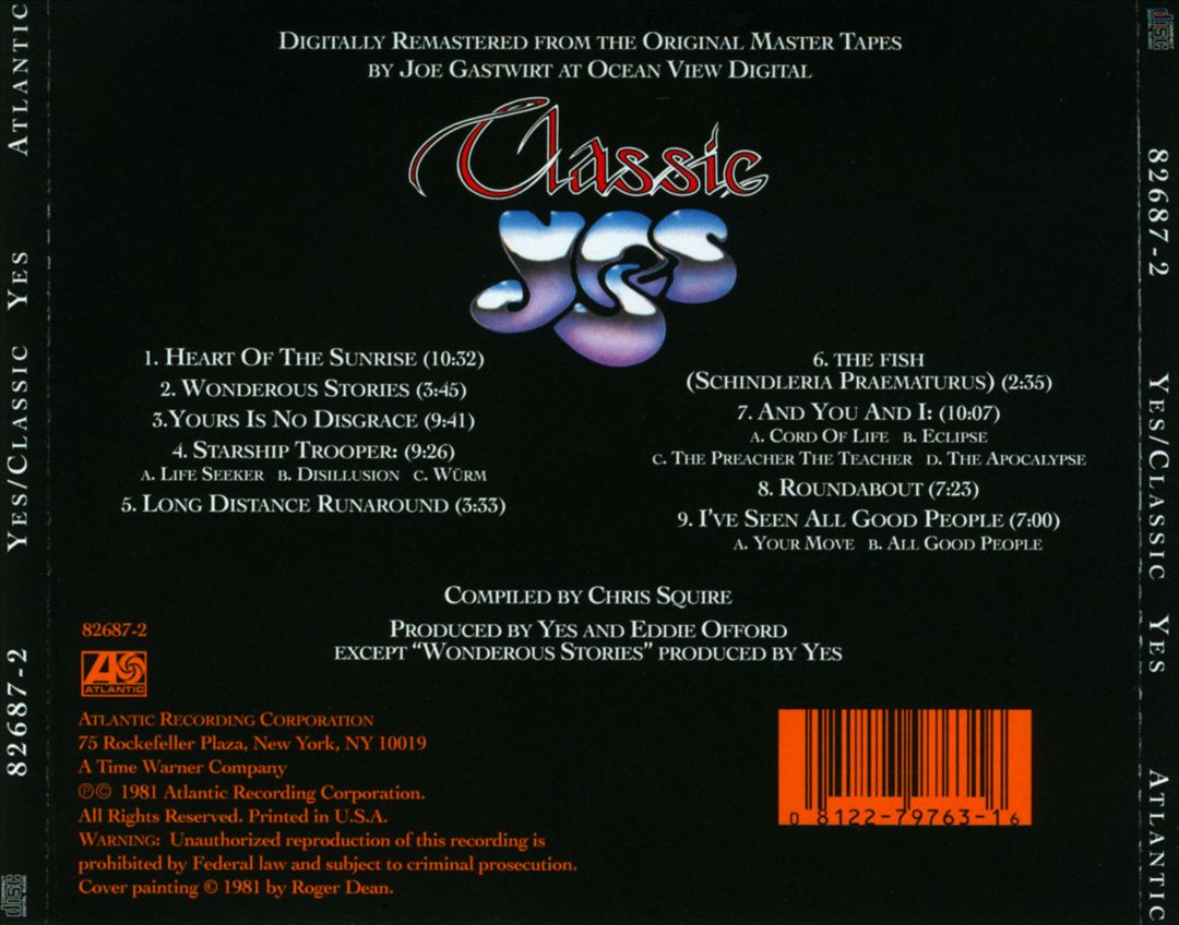 Classic Yes cover art