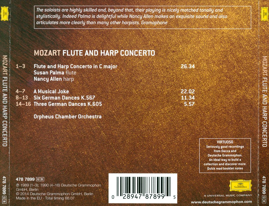 Mozart: Flute and Harp Concerto cover art
