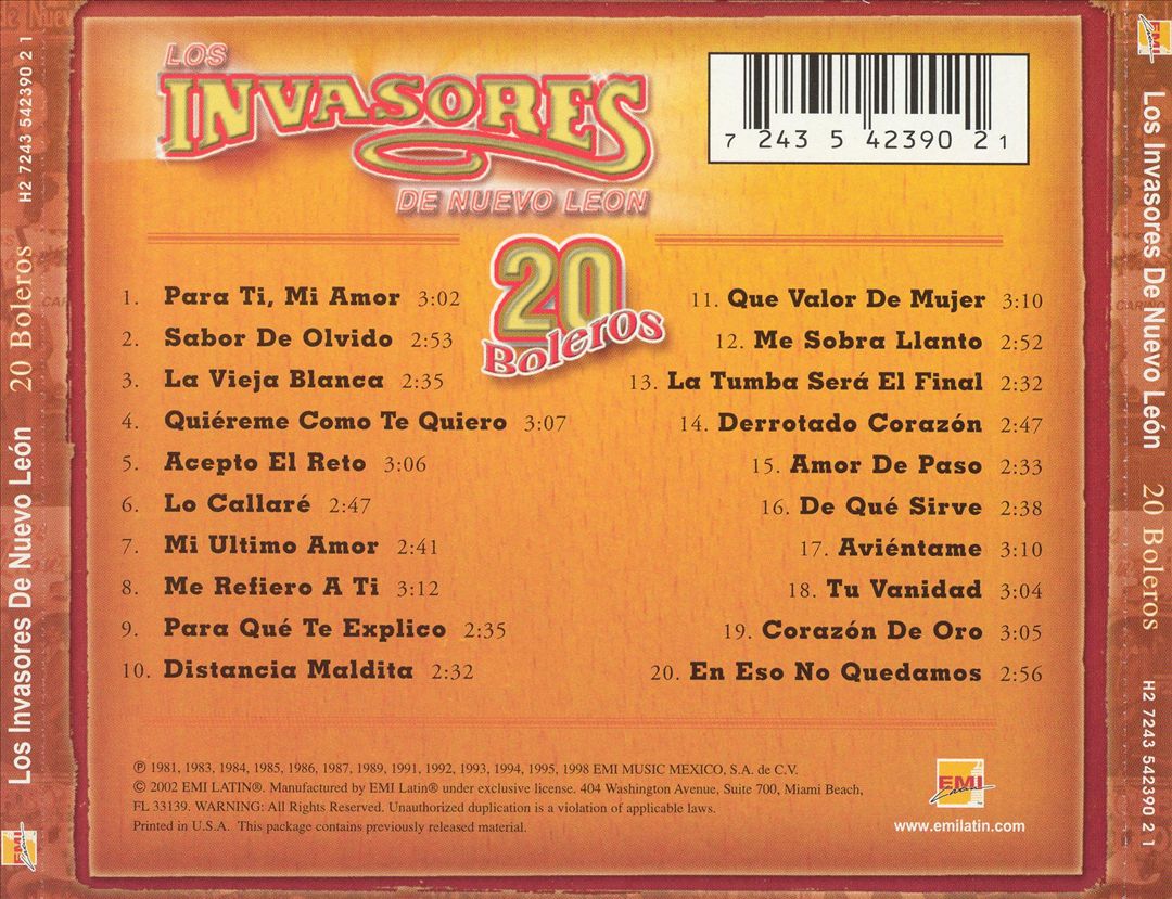 20 Boleros cover art