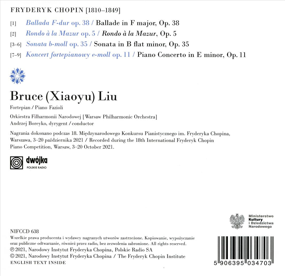 Chopin: Concerto in E minor; Sonata in B flat minor; Rondo à la Mazur; Ballade in F major cover art