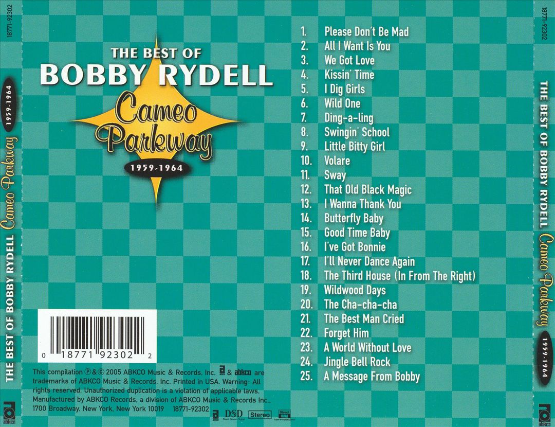 Best of Bobby Rydell: Cameo Parkway 1959-1964 cover art