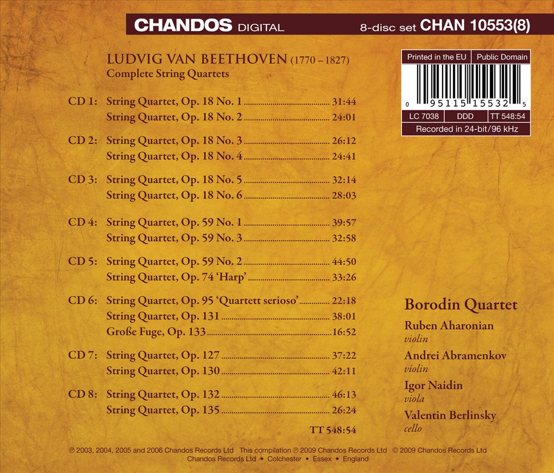 Beethoven: Complete String Quartets cover art