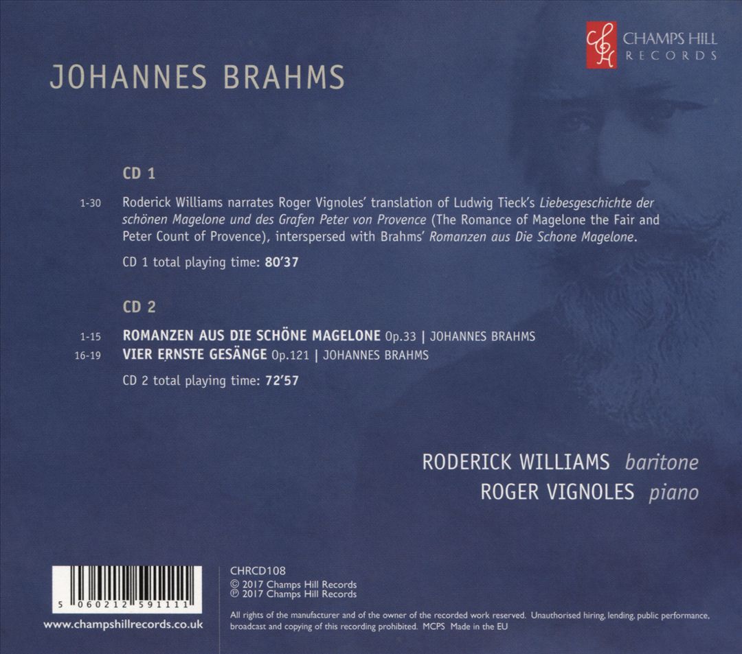 Johannes Brahms: Romanzen aus die Schöne Magelone; Vier Ernste Gesänge cover art