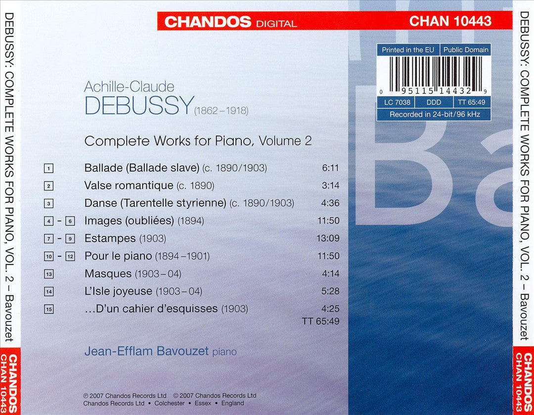 Debussy: Complete Works for Piano, Vol. 2 cover art