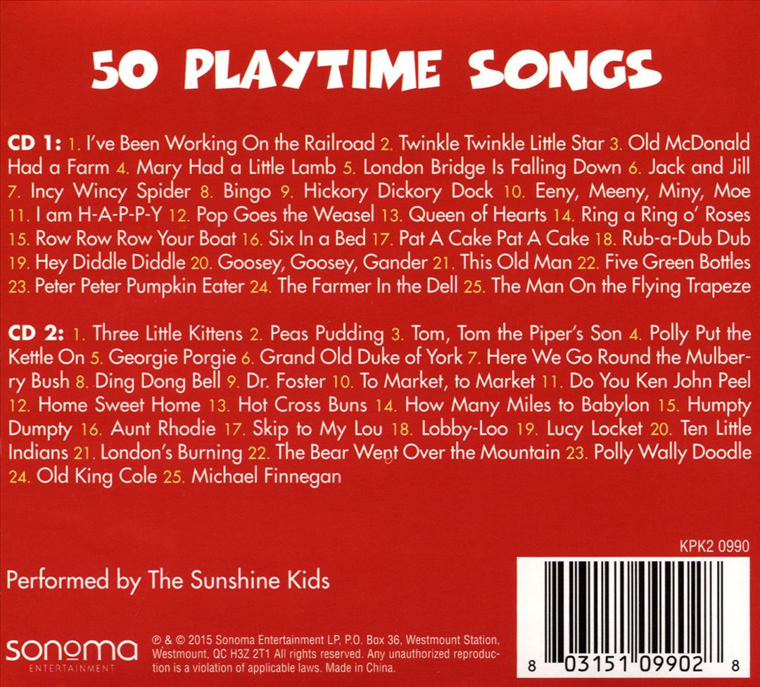 50 Playtime Songs for Kids cover art