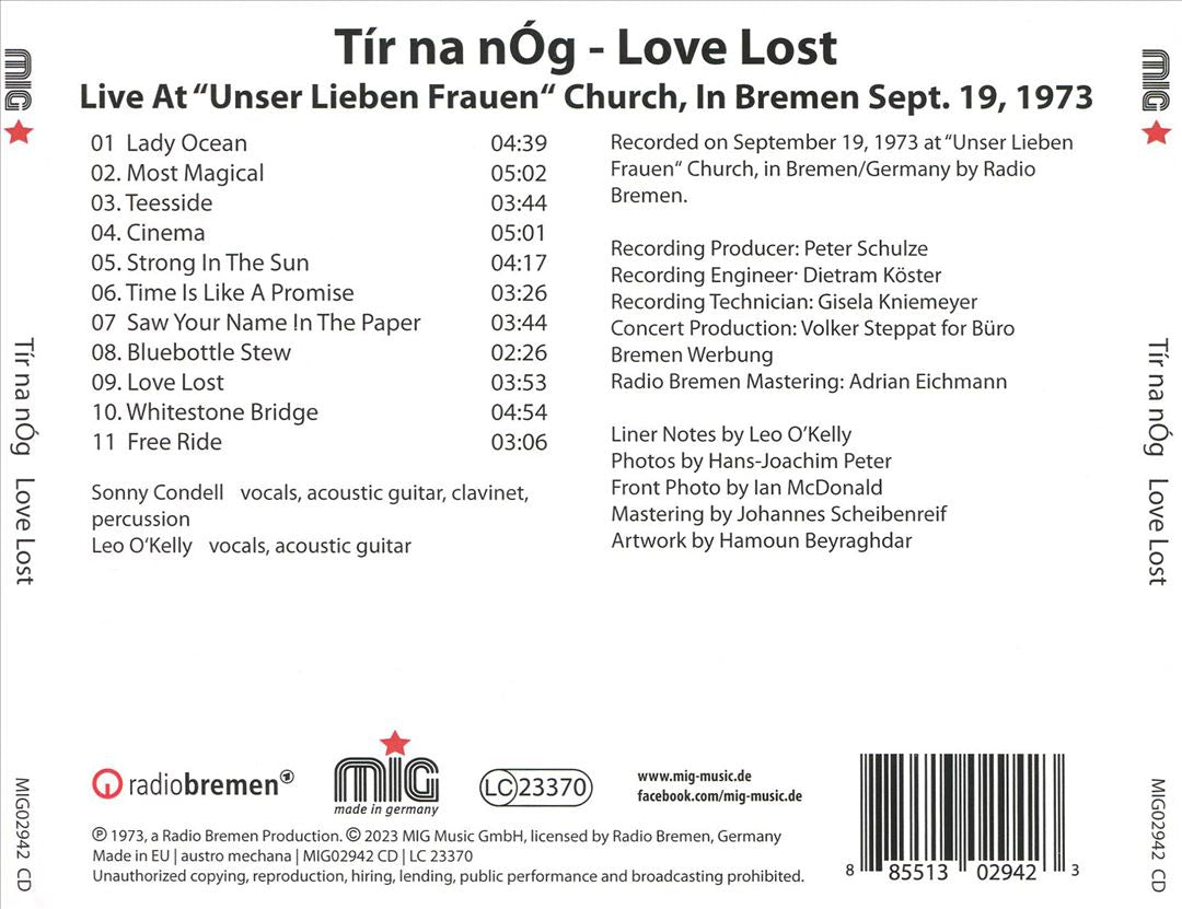 Love Lost in Bremen: Live in Bremen 1973 cover art